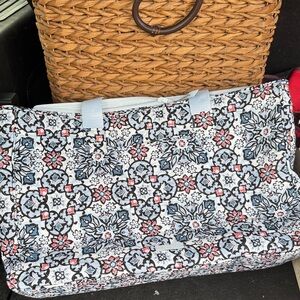 Vera Bradley Blue and Red Floral Travel Bag